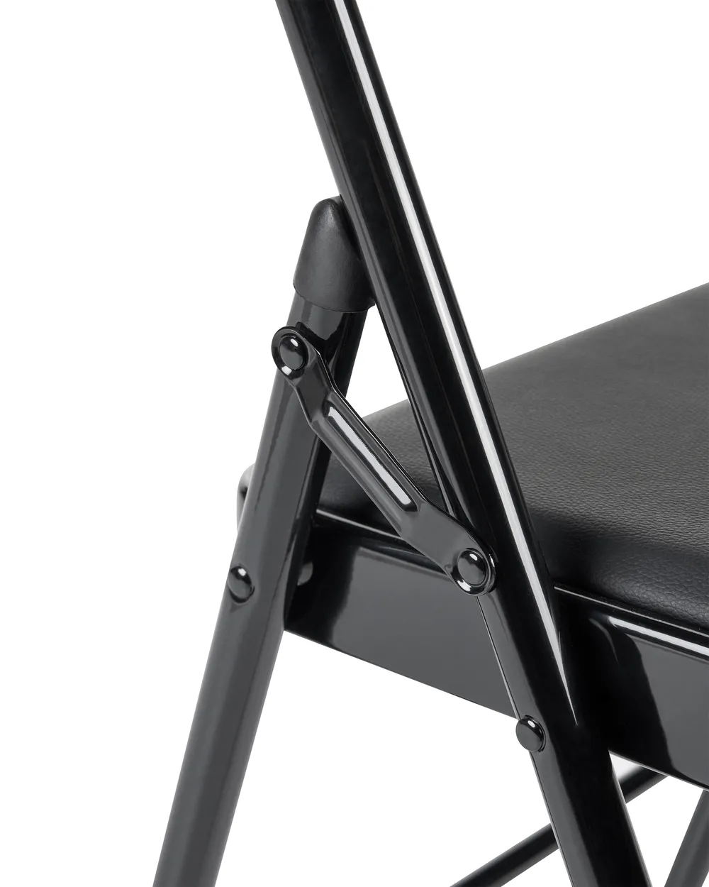 Set of 4 Folding Chairs SHASTA Metal Black_1074370