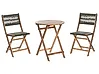 Bistro Set Folding PROSSEDI Acacia Wood Green