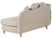 Chaise longue versione sinistra MERI con contenitore Lino sintetico Beige_881254