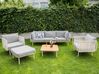 Ensemble de jardin 5 places avec ottoman gris SENISE_933954