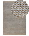 Vlnený koberec 140 x 200 cm sivá/hnedá BANOO_845609