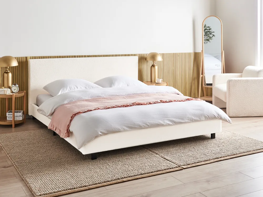 Waterbed Boucle ALBI 180 x 200 cm (EU Super King) Off-White