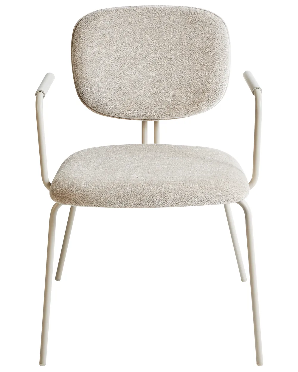 Set di 2 sedie da pranzo CARILLE Ciniglia Beige chiaro_968435