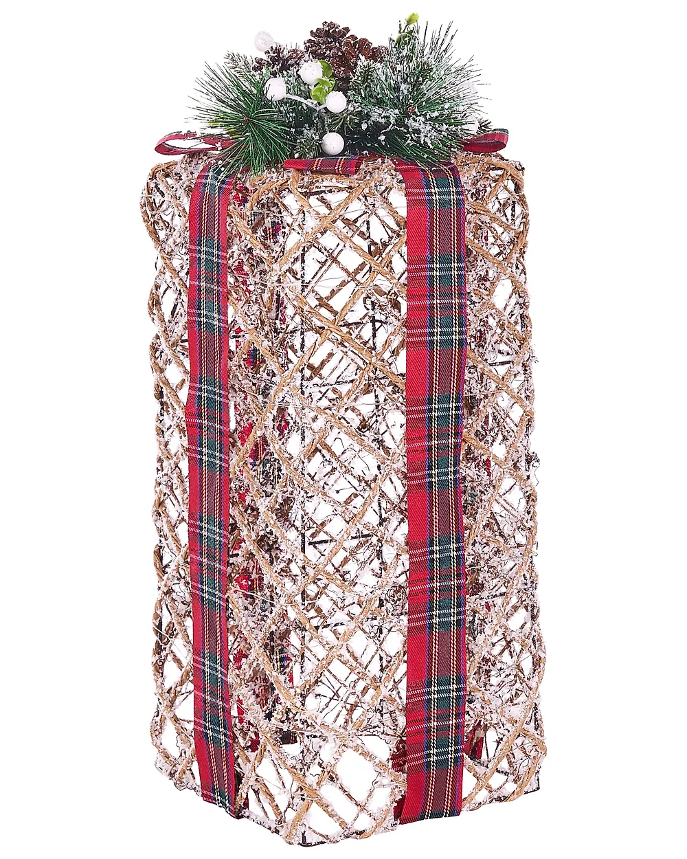 Set of 3 Christmas Decorations LED KAUSALA 65/55/45 cm Christmas Gifts Brown_1179613