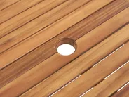Set da pranzo da giardino 6 posti JAVA con cuscini Legno d'acacia Blu_788442