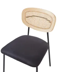 Set di 2 sedie da pranzo MAYETTA Rattan Nero_931884