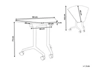 Modulo scrivania angolare pieghevole CAVI 90 cm 64 cm Marrone scuro_1030826