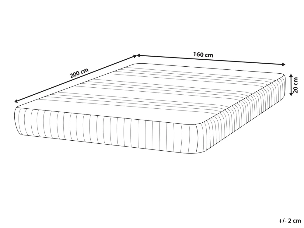 Materasso in lattice LATEX AIR 7 PLUS Durezza media H2/3 160 x 200 cm_910087