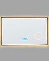 LED Wall Mirror with Bluetooth Speaker 100 x 60 cm Silver ONLAY_932274