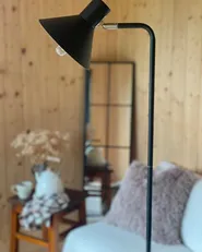 Floor Lamp RIMAVA Adjustable Metal Black_978382