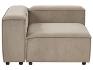 Modular Corner Sofa 2 Seater ARDAL with Ottoman Corduroy Light Brown Left Hand_940701