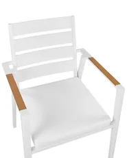 Set of 6 Garden Chairs TAVIANO Metal White_922713