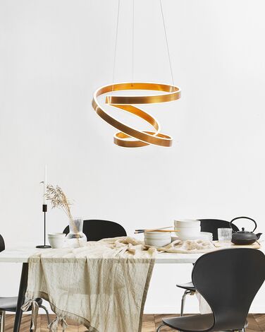 Metal LED Pendant Lamp Gold WANLI