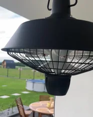 Riscaldatore a infrarossi da patio sospeso AMIATA 2100 W Nero_969462