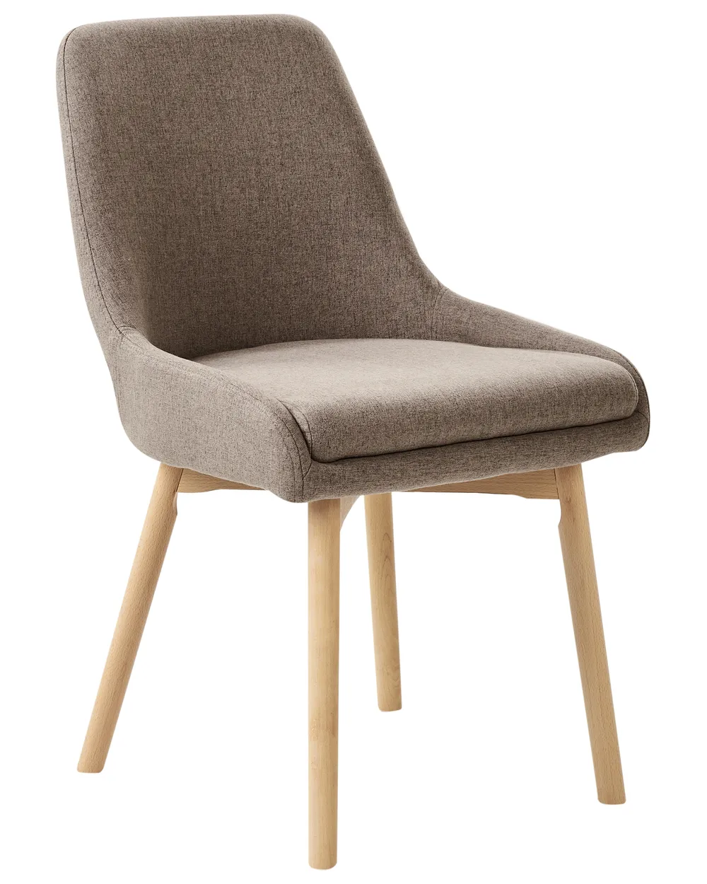Set of 2 Dining Chairs MELFORT Fabric Brown_958185