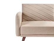 Sofa Bed 3 Seater SENJA Faux Linen Light Brown_944787