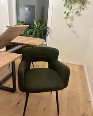 Set di 2 sedie da pranzo SANILAC Bouclé Verde scuro_1055156