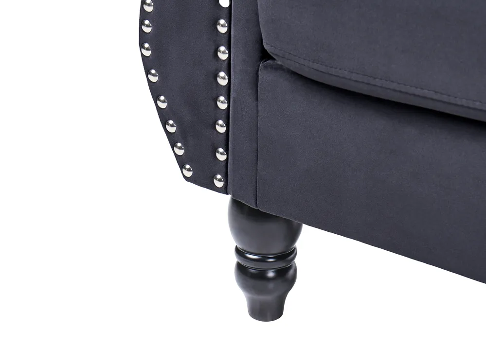 Set da salotto 5 posti SKIEN Velluto Nero_1034164