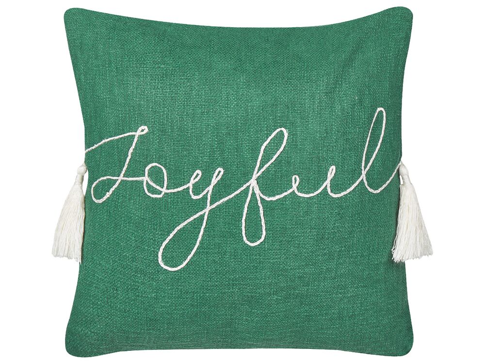 Cuscino decorativo ELETTARIA 45 x 45 cm Cotone Verde Modello natalizio