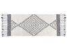 Teppich Baumwolle weiss / schwarz 80 x 150 cm geometrisches Muster Kurzflor ERAY_843961