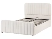 Ottoman Bed LUNAN Boucle White 120 x 200 cm (EU Small Double)_1048274