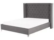 Bed Velvet LUBBON 180 x 200 cm (EU Super King) Grey_734240