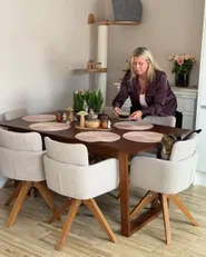Extending Dining Table CAMDEN Dark Ash Wood 160/200 cm 95 cm_1174085