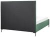 3 Piece Bedroom Set Velvet EU King Size Dark Green SEZANNE_892540