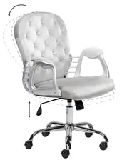 Sedia da scrivania PRINCESS Velluto Grigio chiaro_1082767