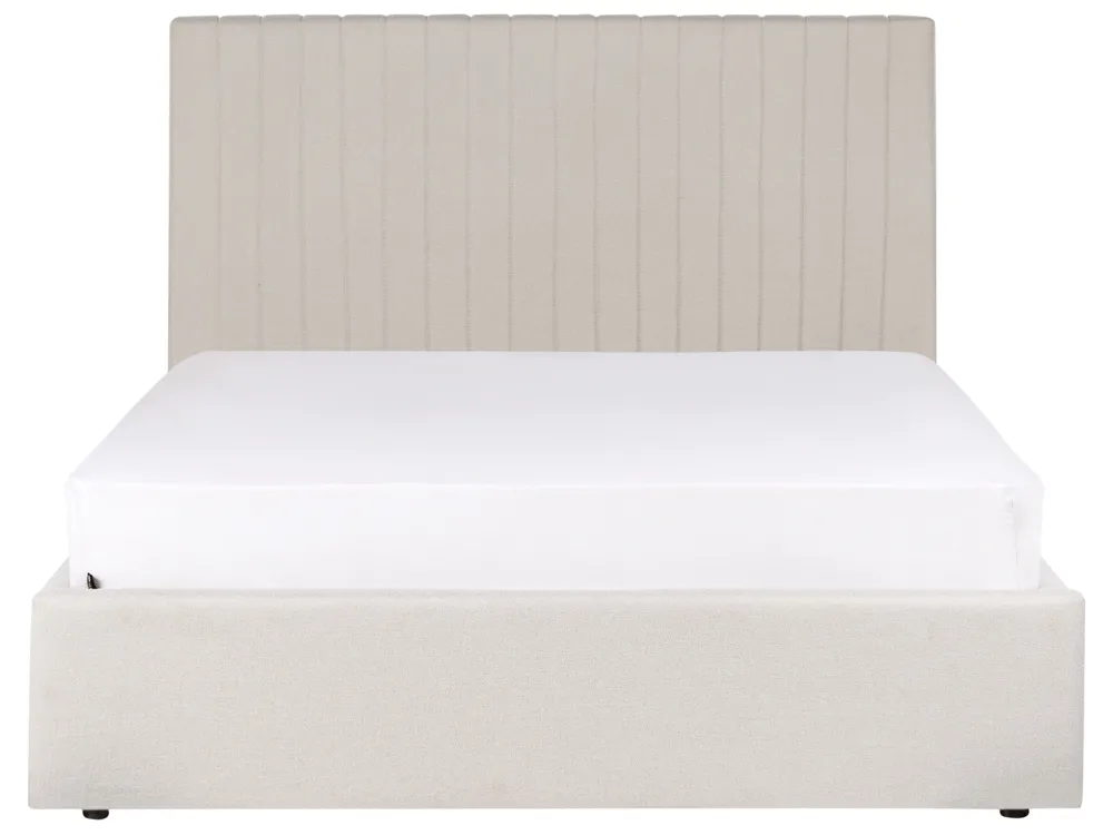Letto contenitore VION Tessuto Beige chiaro 140 x 200 cm_901827