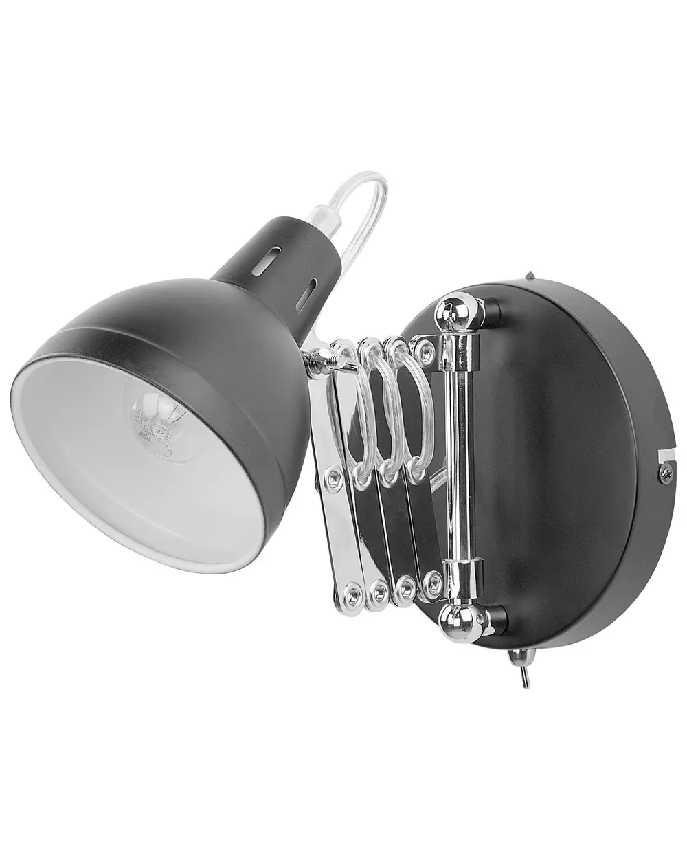Set di 2 lampade da parete HARRINGTON Regolabile Metallo Nero_837904
