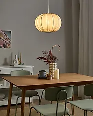 Lampada a sospensione OKER Tessuto Grigio_1176841