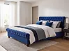 Bed Velvet AVALLON 160 x 200 cm (EU King Size) Navy Blue