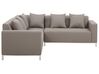 Right Hand 5 Seater Modular Garden Corner Sofa Set Beige BELIZE_833568