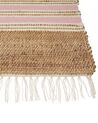 Jute Area Rug 160 x 230 cm Beige and Pastel Pink MIRZA_847330