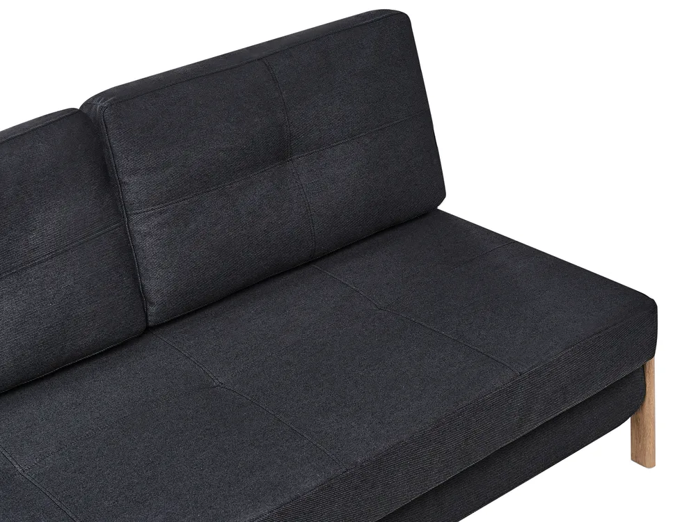 Divano letto 2 posti EDLAND Tessuto Nero_798421