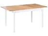 Mesa de comedor extensible HOUSTON Marrón claro/Blanco 120/150 cm 90 cm Madera de pino