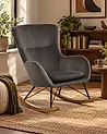 Rocking Chair ELLAN Velvet Dark Grey