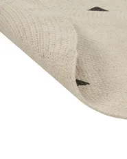 Kids Rug DURG Beige ø 140 cm Cotton_886482
