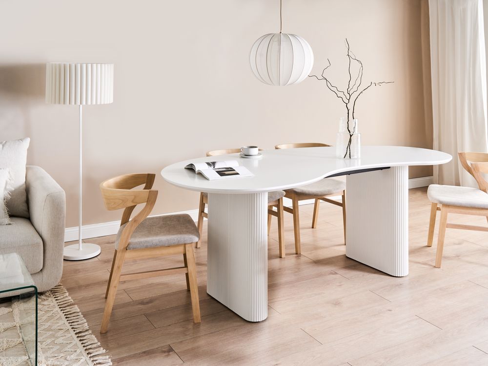 Dining Table PEERY White 198 cm 93 cm