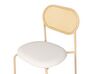 Lot de 2 chaises en métal crème et bois clair ADAVER_888068