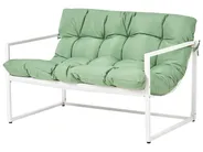 Garden Lounge Set with Table 4 Seater GARDA Metal Green_1021267