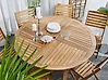 Garden Dining Table TOLVE 150 cm 150 cm Acacia Wood Brown