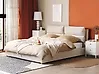 Ottoman Bed BATILLY Velvet Light Beige 180 x 200 cm (EU Super King)