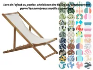 Chilienne pliante ANZIO avec tissus de remplacement Acacia Marron clair_860120