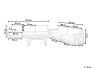 Set da giardino con tavolo 5 posti TIMOR Modulare Legno di acacia certificato Marrone chiaro_905729