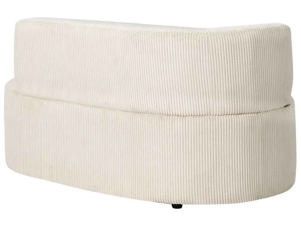 Left-Hand Chaise Longue VANVEY Corduroy Light Beige_1004191