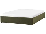 Ottoman Bed without Headboard DINAN Boucle Dark Green 140 x 200 cm (EU Double)_992121
