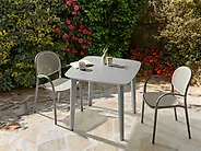Mesa de jardín SORICO 86 cm 86 cm Gris_1184808