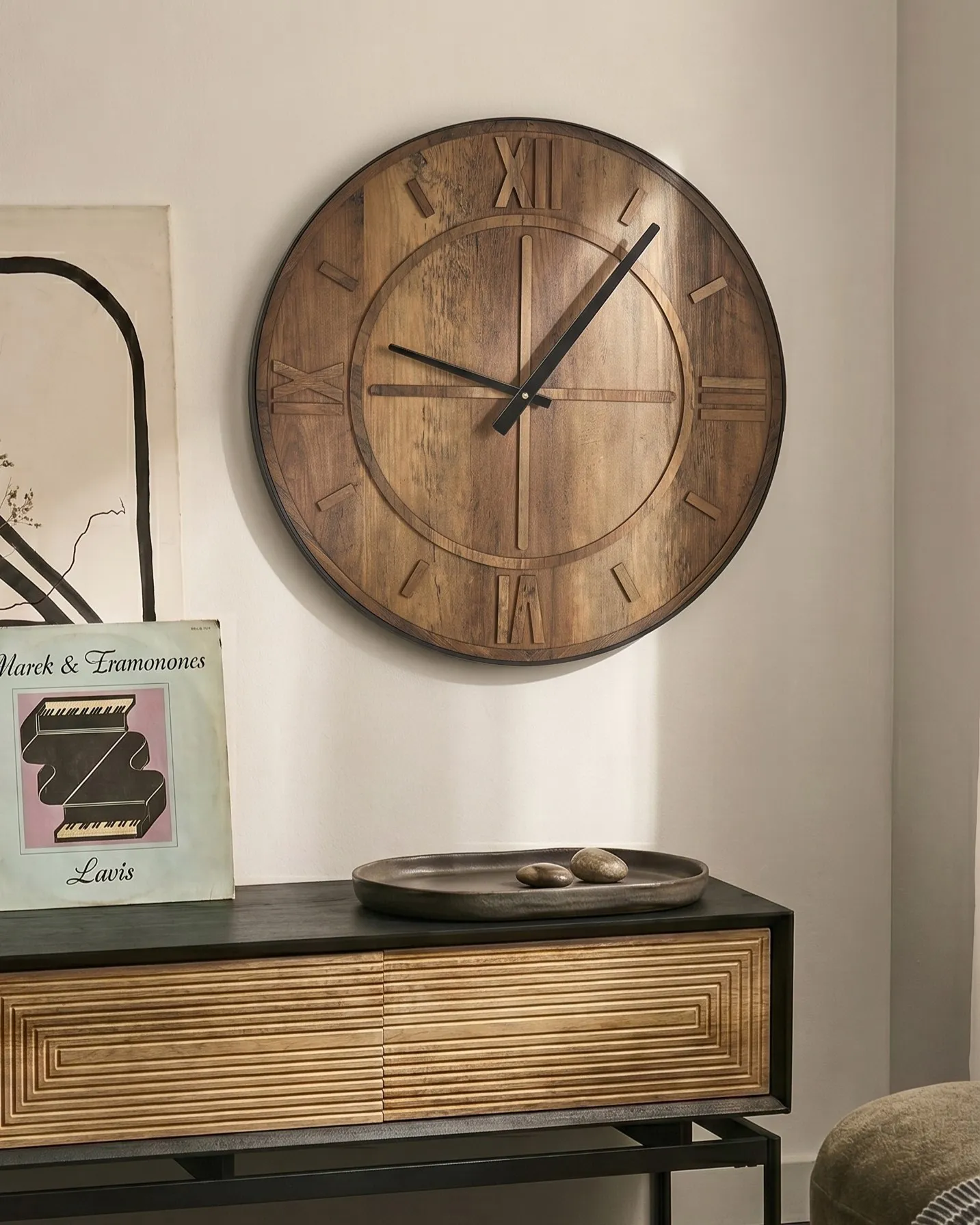 Wall Clock SAULGES 60 cm Brown_1146647